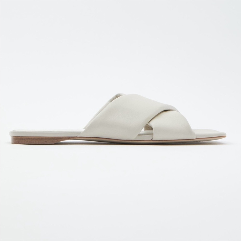 Zara Flat Leather Sandals